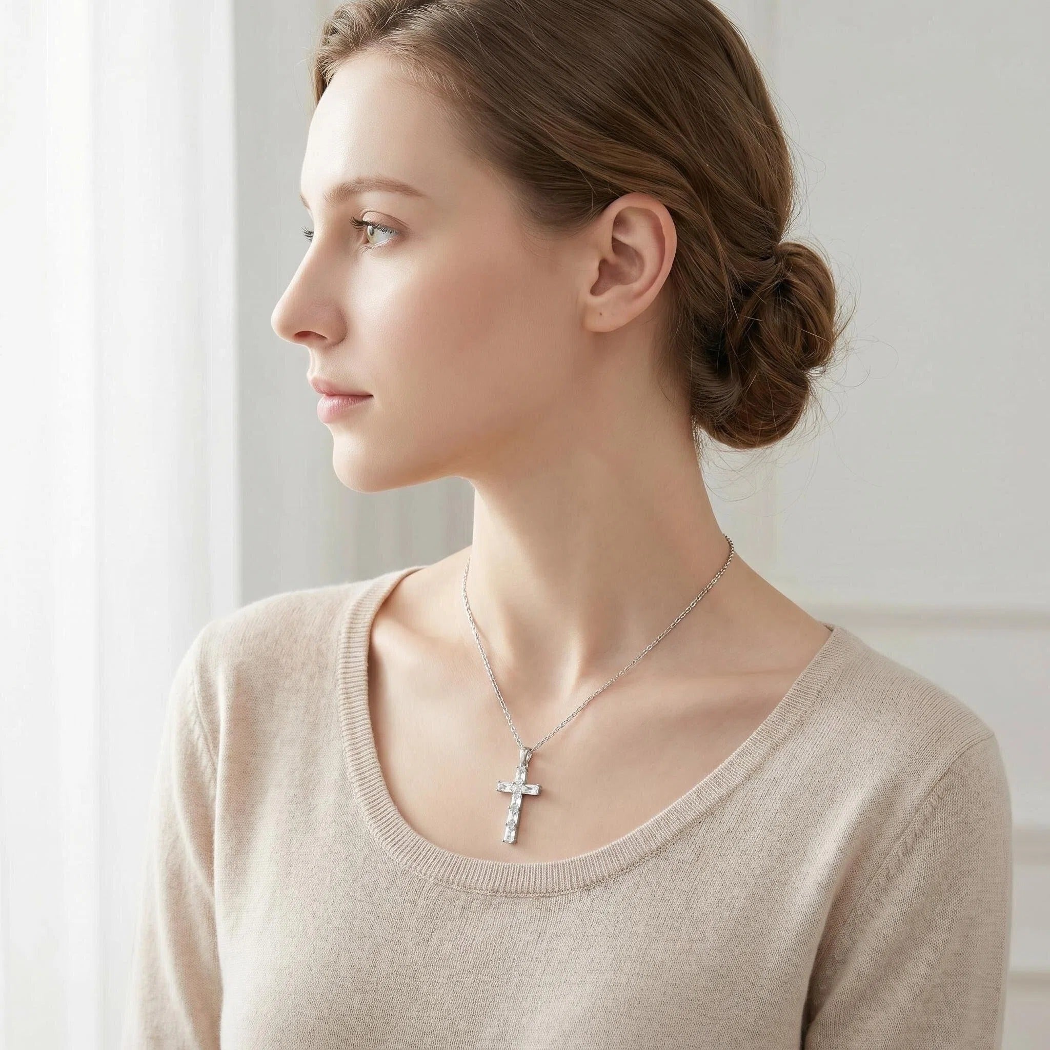 Celestial Faith Cross Necklace
