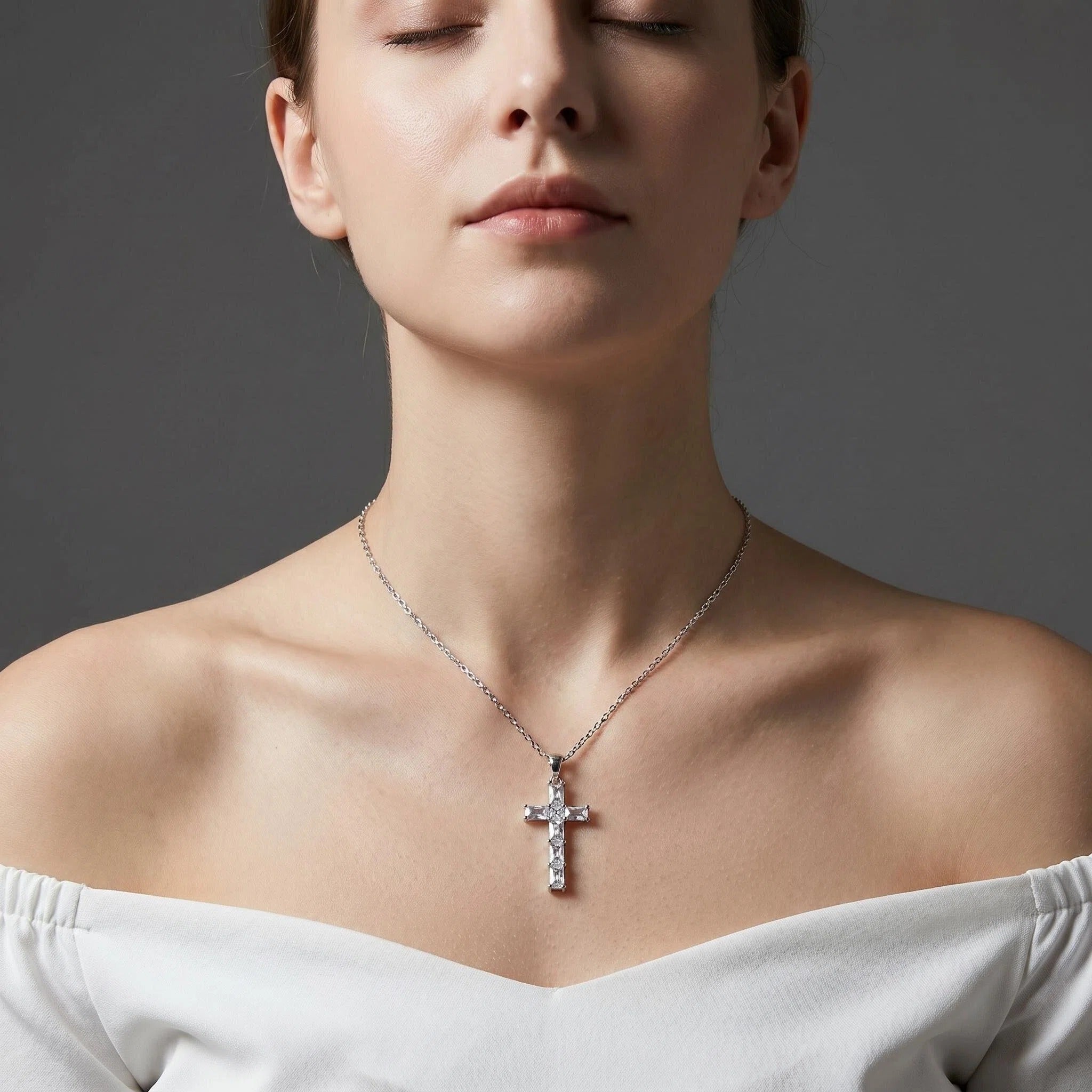 Celestial Faith Cross Necklace